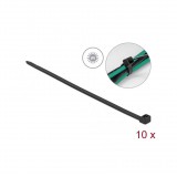 Delock UV-sugárzásnak is ellenálló kábelkötöző hossza 1220 x szélessége 9,0 mm, 10 db. Fekete (19564) (19564)