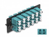 Delock Üvegszálas adapter panel LC Duplex OM4 12 port víz színű (66933)
