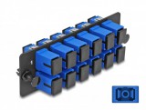 Delock Üvegszálas Adapter Panel SC Simplex UPC 12 Port kék (66925)