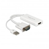 Delock VGA - HDMI adapter audió funkcióval (62460)