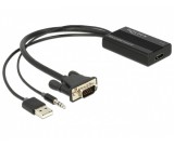 Delock VGA–HDMI adapter audió funkcióval