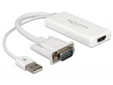 DeLock VGA to HDMI Adapter with Audio White 62460