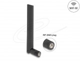 DeLock WiFi 6E Antenna RP-SMA plug  3dBi Black 89078