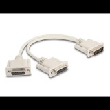 Delock Y osztott kábeles adapter D-Sub 15 tűs apa - 2 x D-Sub 15 tűs anya csavarokkal 30 cm (65833) (65833)
