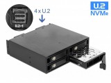 Delock Zárható 5.25 mobil rekeszek 4 db. 2.5 U.2 NVMe SSD-hez