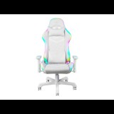 Deltaco GAM-080-P Műbőr RGB Gamer szék - Fehér (GAM-080- W)