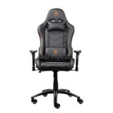 DELTACO Gamer szék GAM-052, Gaming chair in PU leather, neck pillow, back cushion, black/orange (GAM-052)