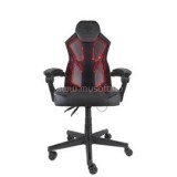 DELTACO Gamer szék GAM-086, gaming chair with RGB lighting, PU leather, 39 different positions, black (GAM-086)