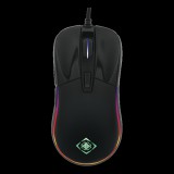DELTACO GAMING Vezetékes Egér GAM-085, optical, RGB, PMW 3325 sensor, 5000 DPI, 1000 Hz, 1.8m cable, USB, glossy black (GAM-085)