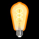 Deltaco Smart Home LED Filament Spiral izzó 5.5W 470lm 1800-6500K E27 - Hideg-Meleg fehér (SH-LFE27ST64S)