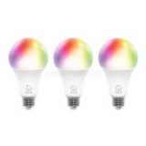 DELTACO SMART HOME SH-LE27RGB-3P színes izzó  3db, 16 Mio szín, WIFI, E27, 9W, szabályozható (SH-LE27RGB-3P)