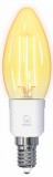 Deltaco SMART HOME SH-LFE14C35 izzó LED, E14, volfrám gyertya, WIFI, 4.5W, fehér, szabályozható