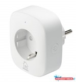 Deltaco SMART HOME SH-P01E aljzat energiafigyelővel, WIFI, 2.4GHz, fehér