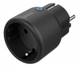 Deltaco SMART HOME SH-P01M aljzat, kapcsoló, LED jelzőfény, WiFi 2,4 GHz, 1xCEE 7/3, 10A, energiafigyelővel, fekete