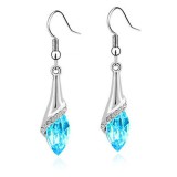Delysia csepp alakú kristályos fülbevaló (világoskék)