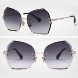 DENISA szürke-arany színátmenetes női keret nélküli divat napszemüveg