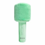 Denver KMS-30RO Bluetooth Karaoke Microphone Speaker with fluffy top Green KMS-30GN