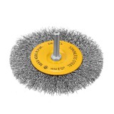 DENZEL 100 mm drótkorong fúróba, lapos, INOX préselt, kreppelt acél huzal