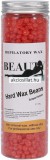 Depilatory Wax Beauty Hard Wax Beans Strawberry Epres Gyanta Gyöngy 400g