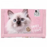 Derform Cleo and Frank pénztárca, 12x8cm, CF45, cicás, fehér cica