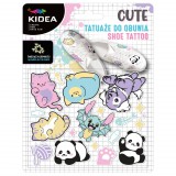 Derform Foszforeszkálós vasalható matricák cipőhöz, cuki állatok, Kidea