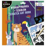 Derform Képkarcoló szett, 3 lapos, állatos, Kidea