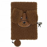 Derform Kutyás napló kulccsal, plüss, 15x22cm, Kidea