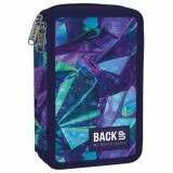 Derform Lányos tolltartó, 2 emeletes, töltött, BackUp, 2025, DW35, kék-lila