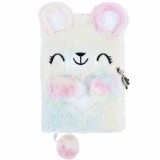 Derform Macis napló kulccsal, plüss, 15x22cm, Kidea