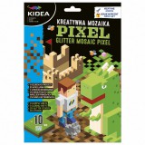 Derform Mozaikkép készítő szett színezhető lapokkal, 5 lap, Minecraft Pixel, Kidea