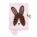 Derform Nyuszis napló kulccsal, plüss, 15x22cm, Kidea