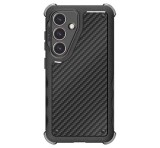 Designed for SAMSUNG SHLDAir defender műanyag telefonvédő (erős ütésállóság, csúszásgátló) FEKETE Samsung Galaxy S24 (SM-S921)