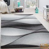 Designer szőnyeg absztrakt hullámokkal, szürke