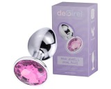 Desirel Pink Jewel L - anál plug (ezüst-pink)