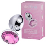 Desirel Pink Jewel S - anál plug (ezüst-pink)