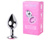 Desirel Pink Jewel S - anál plug (ezüst-pink)