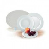 Desszertes tányér, ROTBERG, fehér, 19 cm, 6db-os szett, "Basic" [6 db]