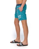 DEVERGO Férfi rövid nadrág zöld csíkos