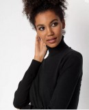 DEVERGO Női kötött garbó fekete