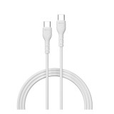 Devia adatkábel (type-c - type-c, 3a, gyorstöltő, 100cm) fehér