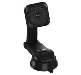 DEVIA autós tartó (műszerfalra, szélvédőre, tapadókorongos, 15W, wireless, gyorstöltő, állítható, 360°, MagSafe) FEKETE