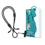 Devia Cable Pro5 Woven 27W PD Type-C/Lightning adat- és töltőkábel + nyakpánt 1.6m - fekete