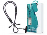 Devia Cable Pro5 Woven 27W PD Type-C/Lightning adat- és töltőkábel + nyakpánt 1.6m - kék