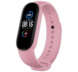 DEVIA DELUXE SPORT pótszíj (egyedi méret, szilikon, állítható) RÓZSASZÍN Xiaomi Mi Band 5, Xiaomi Mi Band 6