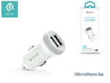 Devia Devia Smart Dual USB szivargyújtós töltő adapter - Devia Smart Series Car Charger - 5V/3,1A - white ST330810