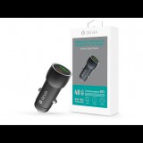 Devia Extreme Speed Series 30W PD+QC autós gyorstöltő USB+Type-C - fekete (ST112766)