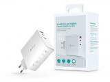 Devia GaN hálózati töltő adapter USB + 2xType-C bemenettel - 140W - Extreme Speed Series PD 140W 2C+A GaN Charger - fehér