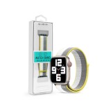 Devia Nylon Woven Braided Apple Watch szövet sport szíj - 38/40/41mm - fehér/szürke