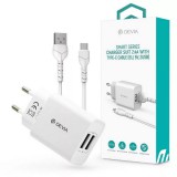 Devia Smart Charger 2xUSB hál.ad. 2,4A+USB-C fehér