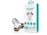 Devia Smart Series 48W PD+QC autós gyorstöltő 2xUSB+2xType-C - ezüst